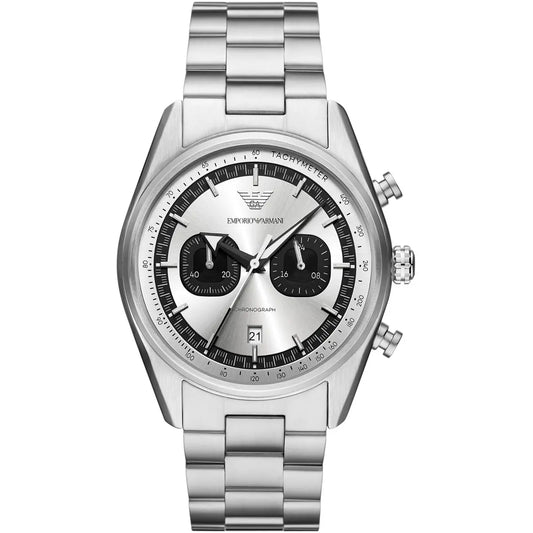 Emporio Armani Quartz Silver Dial Chronograph Analog Men's Watch AR11636