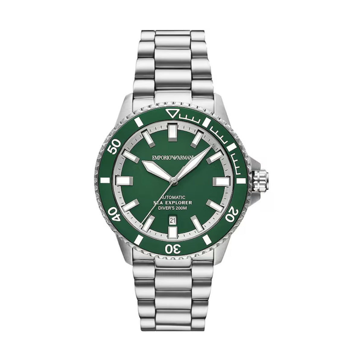 Emporio Armani Sea Explorer Green Dial Automatic Men Watch AR60088