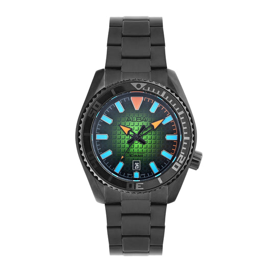 ALBA Green Gradation Textured Dial Tokyo Neon Men's Watch - AS9N93X1