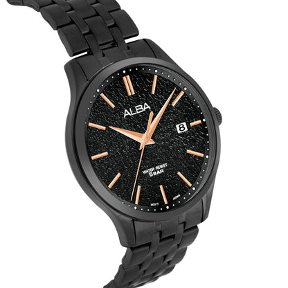 ALBA Black Marble Dial Men's Watch AS9R25X1