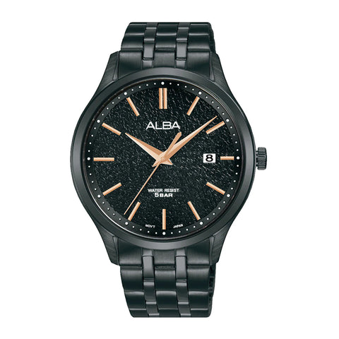 ALBA Black Marble Dial Men's Watch AS9R25X1 - Buy Now at Sai Creations Watches