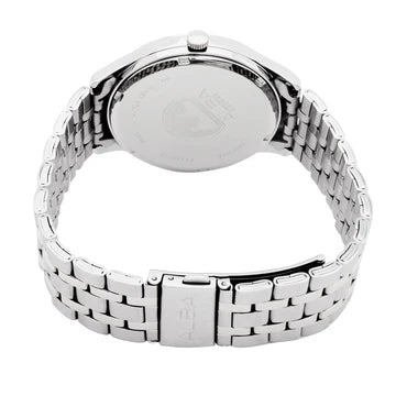ALBA White Marble Dial with Silver Metal Straps Men's Watch AS9R35X1