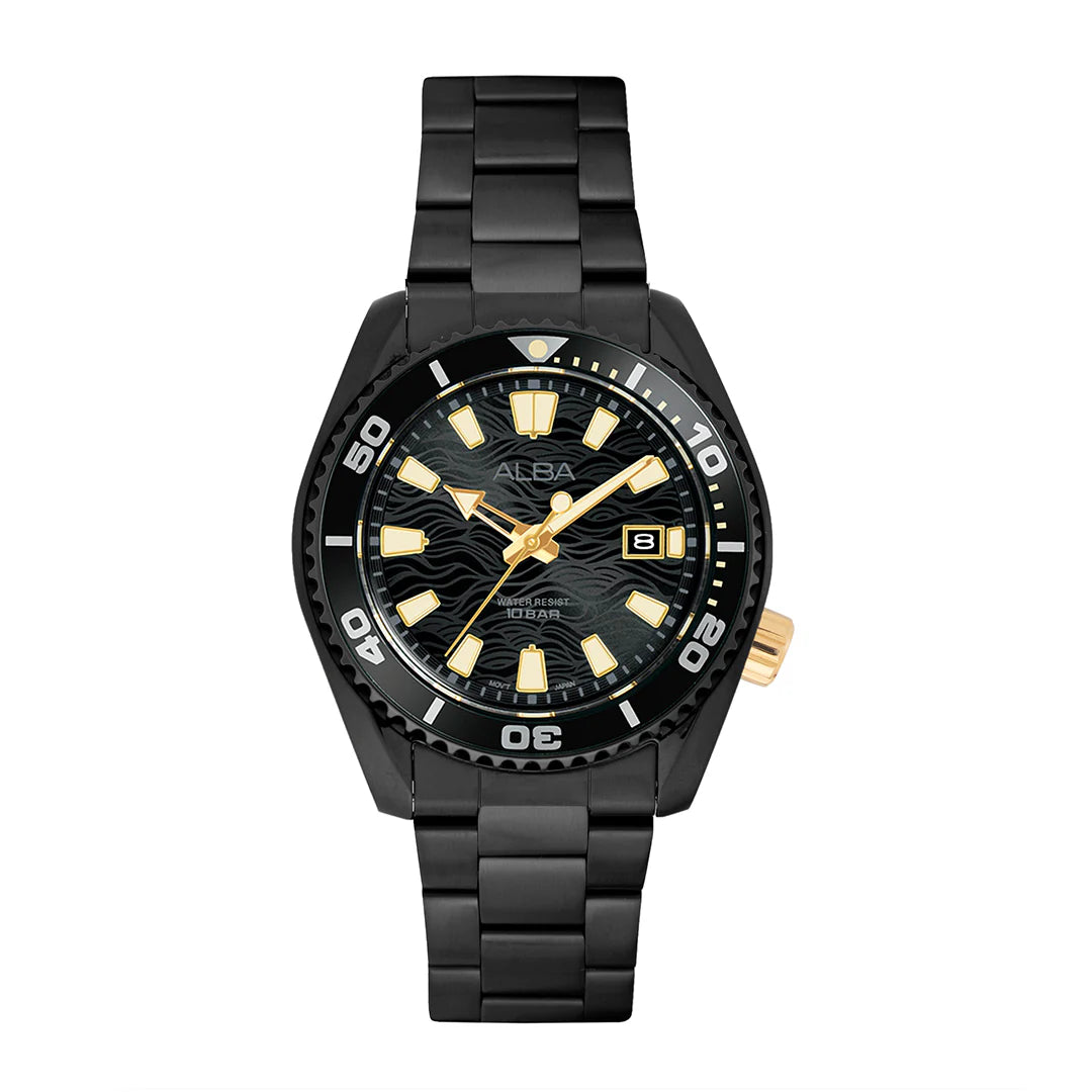 Aruba Rays Watch ALBA Black Surf Dial Water Resistant Men's Watch - AS9R63X1 – Sai ...