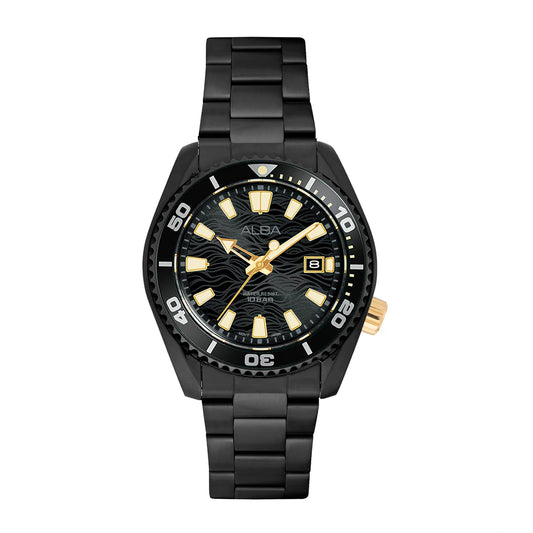 ALBA Black Surf Dial Water Resistant Men's Watch - AS9R63X1