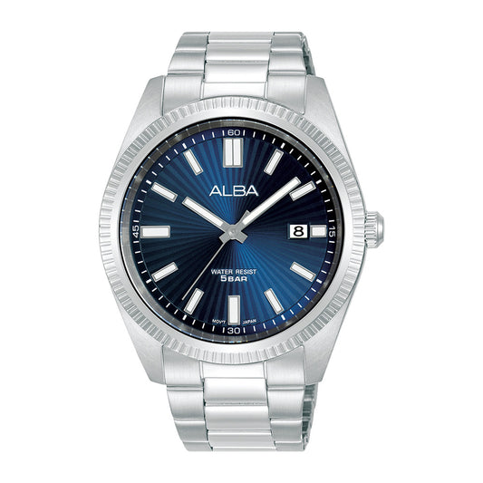 ALBA Blue patterned dial Stainless steel Analog Men's Watch AS9S69X1