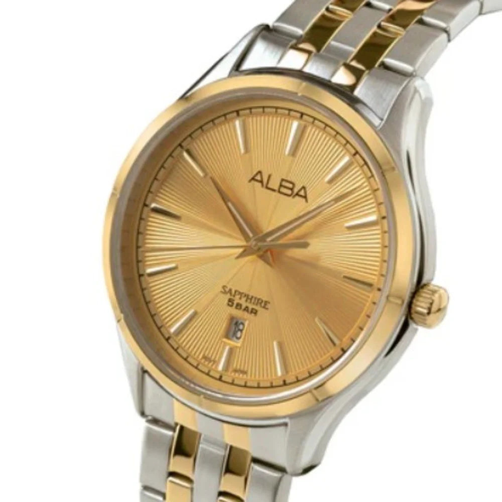 ALBA Golden Poppy Patterned Dial Quartz Men's Watch AS9T64X1