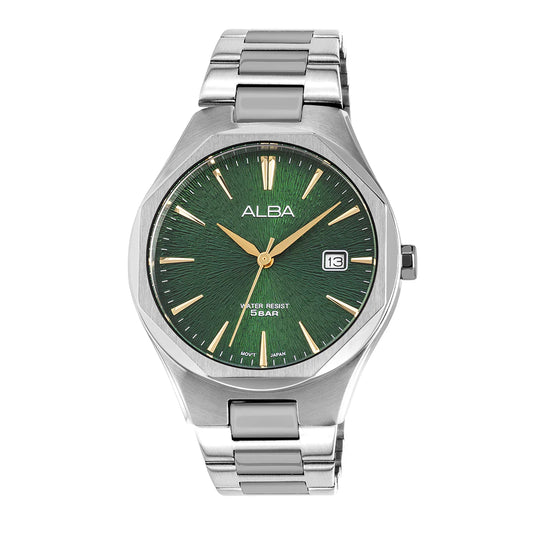 ALBA Pine Green Dial Quartz Analog Men Watch AS9U55X1