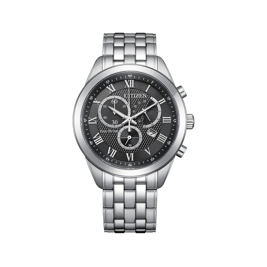 CITIZEN Eco-Drive Black Dial Analog Chronograph Men's Watch AT2600-57E