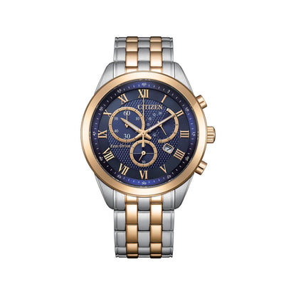 CITIZEN Eco-Drive Blue Dial Analog Chronograph Men's Watch AT2606-51L