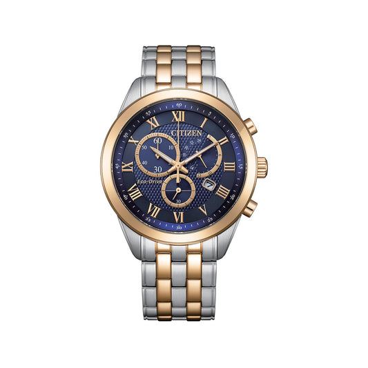 CITIZEN Eco-Drive Blue Dial Analog Chronograph Men's Watch AT2606-51L