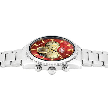 ALBA Red Textured Dial Chronograph Men's Watch AT3J11X1