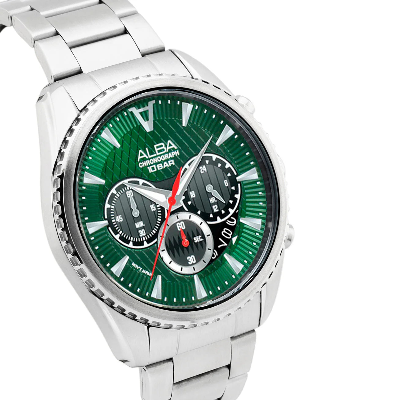 ALBA Green Textured Dial Chronograph Men's Watch AT3J13X1