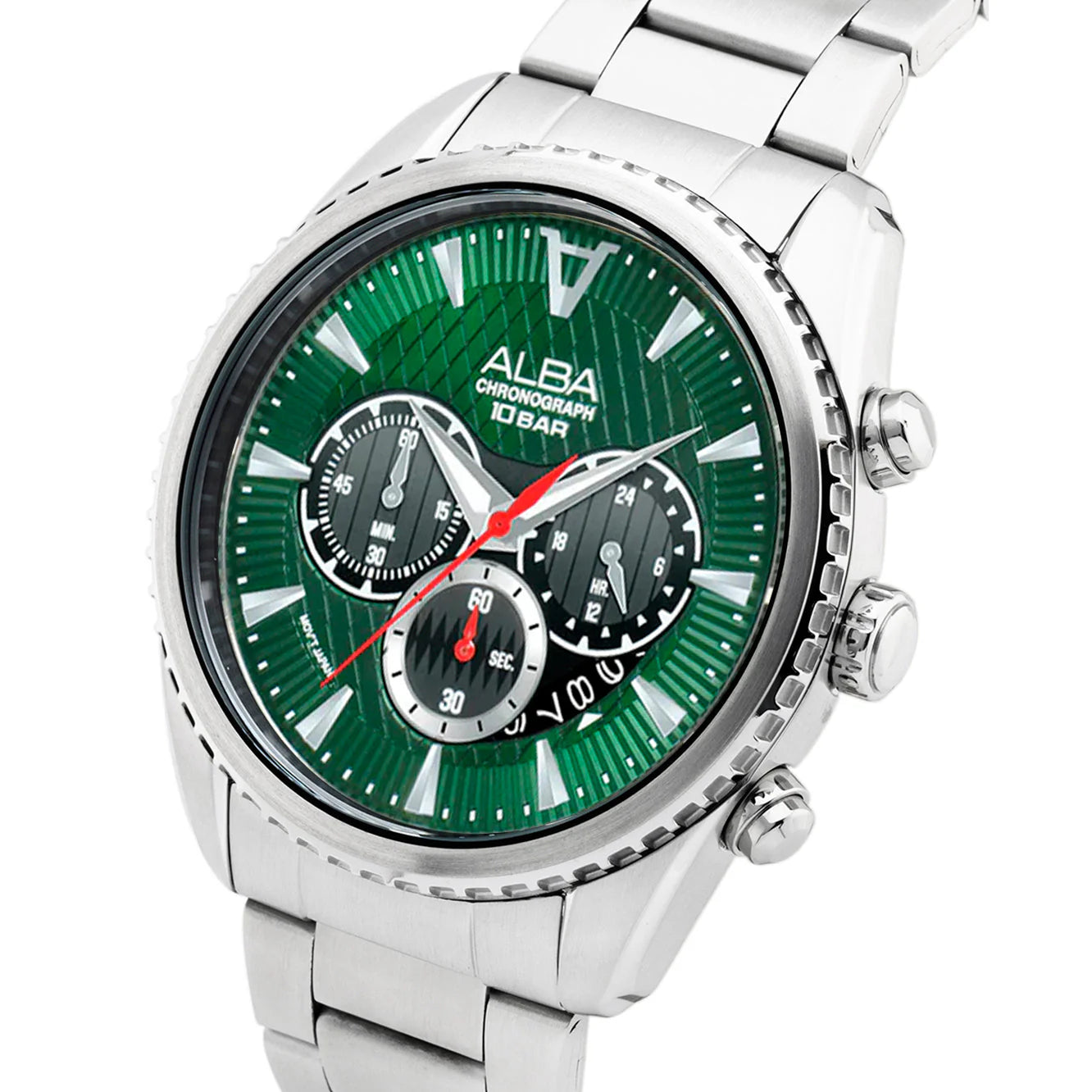 ALBA Green Textured Dial Chronograph Men's Watch AT3J13X1