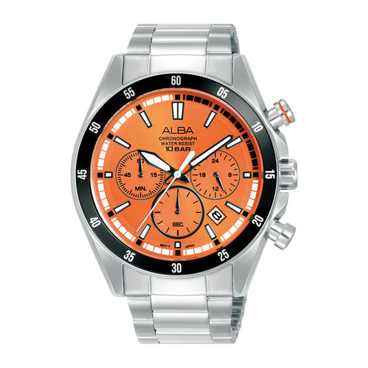 ALBA Orange dial Men's Watch - AT3J21X1