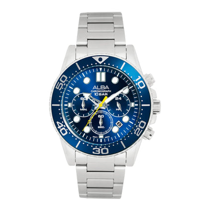 ALBA Cobalt Blue Dial Chronograph Men's Watch - AT3J43X1