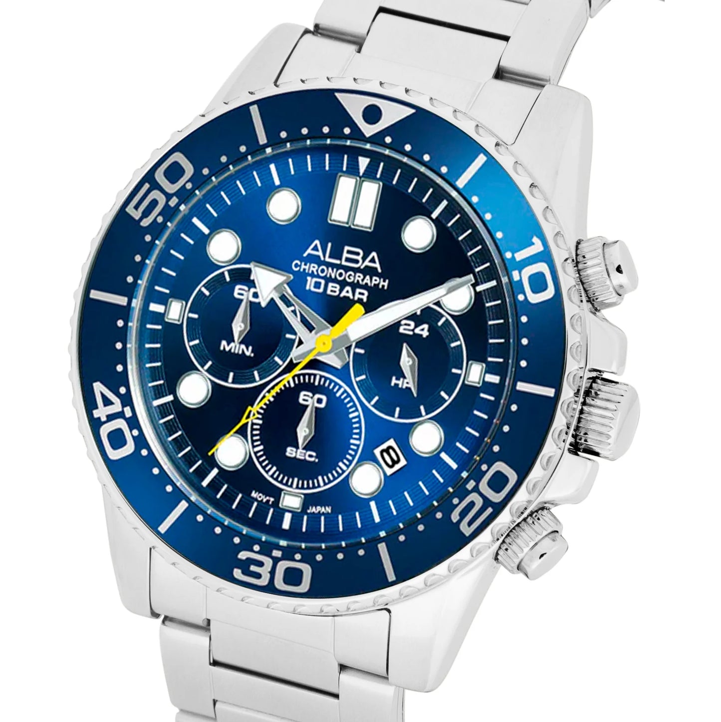ALBA Cobalt Blue Dial Chronograph Men's Watch - AT3J43X1