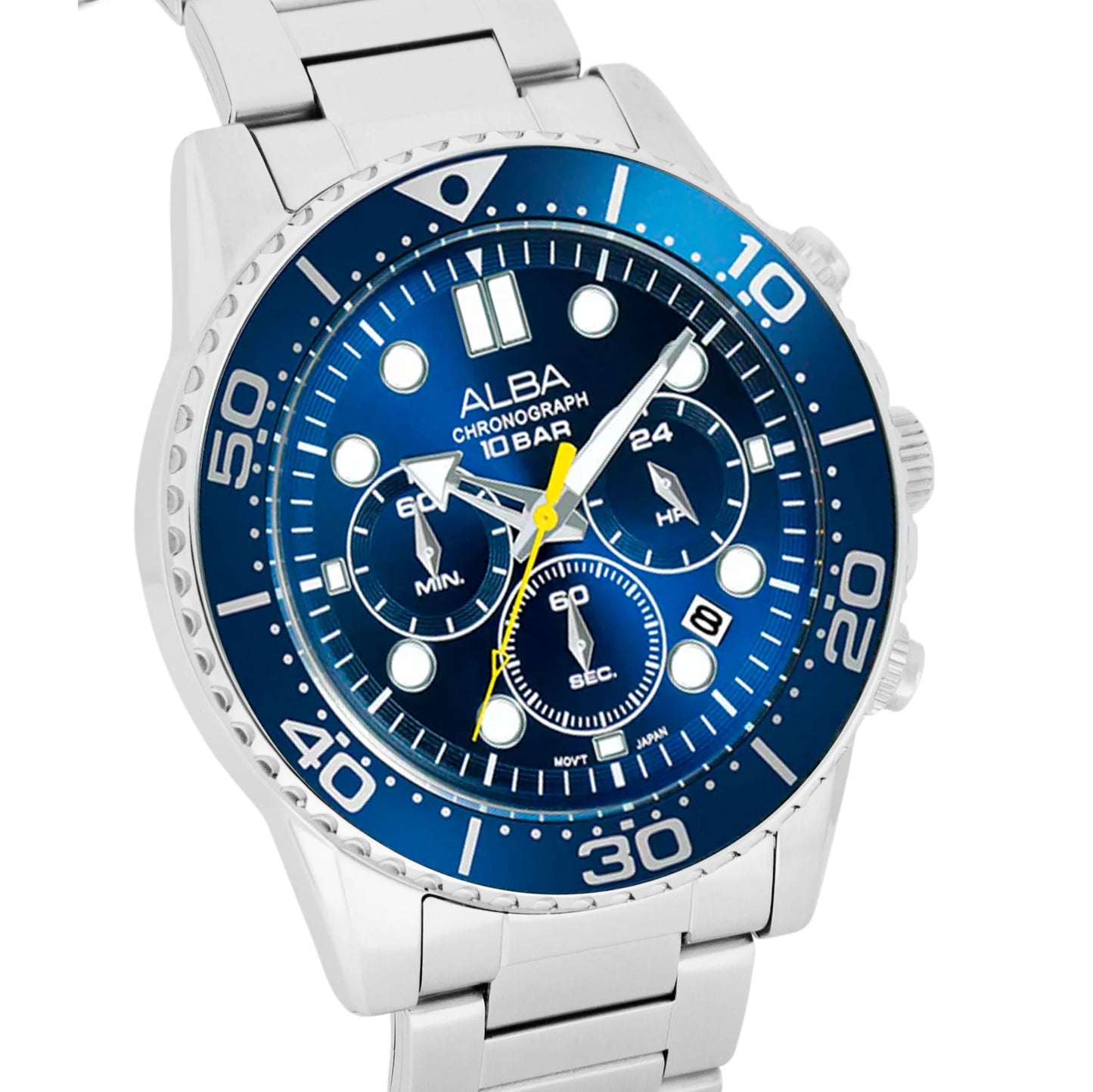 ALBA Cobalt Blue Dial Chronograph Men's Watch - AT3J43X1