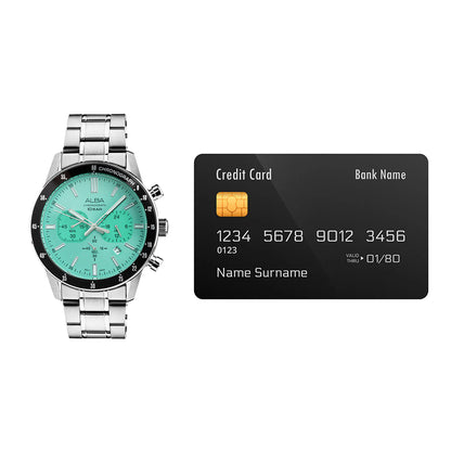 ALBA Contemporary Mint Green Dial Chronograph Men's Watch AT3J83X1
