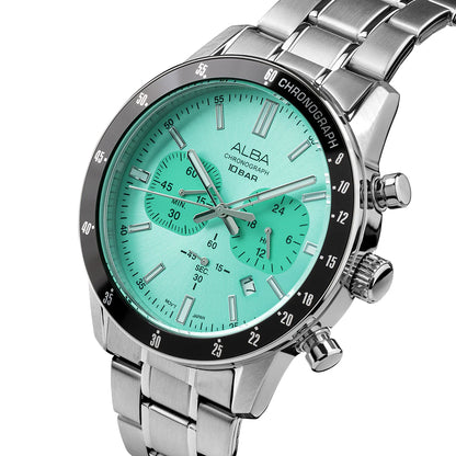 ALBA Contemporary Mint Green Dial Chronograph Men's Watch AT3J83X1