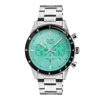 ALBA Contemporary Mint Green Dial Chronograph Men's Watch AT3J83X1 ALBA Contemporary Mint Green Dial Chronograph Men's Watch AT3J83X1