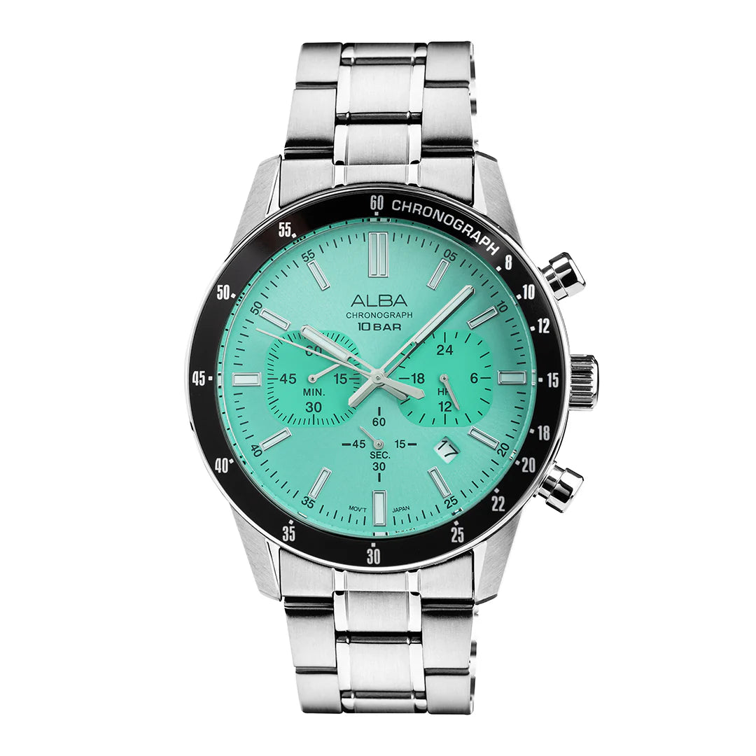 ALBA Contemporary Mint Green Dial Chronograph Men's Watch AT3J83X1