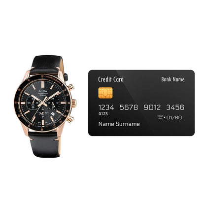 ALBA Contenmporary Onyx Black Dial Chronograph Men Watch AT3J84X1