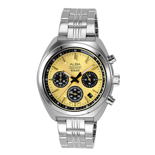 ALBA Gold Dial Chronograph Analog Men's Watch AT3K01X1