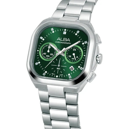 ALBA Retro Sport Emerald Green Dial Chronograph Men's Watch AT3K99X1