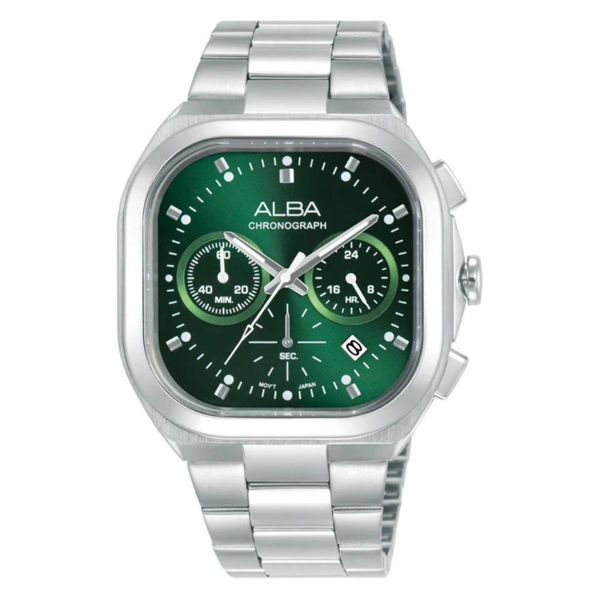 ALBA Retro Sport Emerald Green Dial Chronograph Men's Watch AT3K99X1