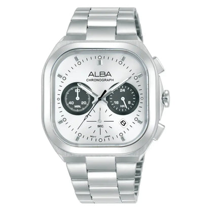 ALBA Retro Sport Emerald White Dial Analog Chronograph Men's Watch AT3L07X1