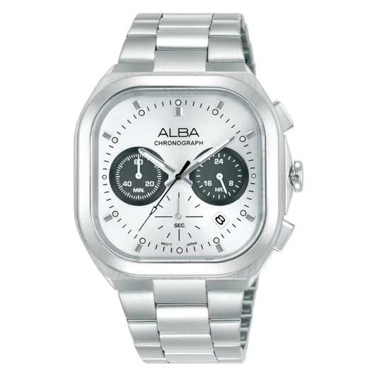 ALBA Retro Sport Emerald White Dial Analog Chronograph Men's Watch AT3L07X1