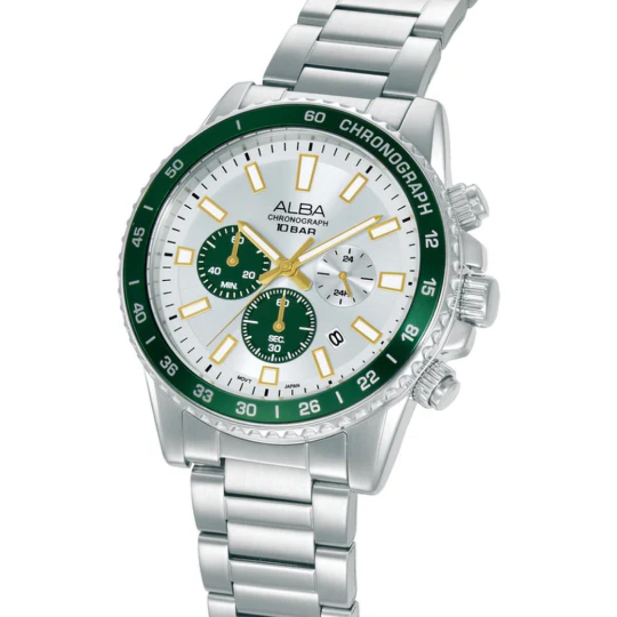 ALBA Racing-Inspired Analog Chronograph Men's Watch AT3L11X1