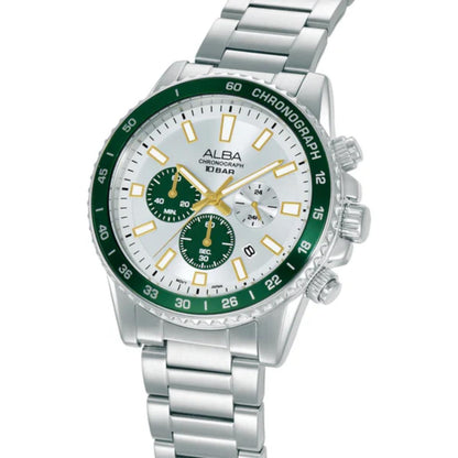 ALBA Racing-Inspired Analog Chronograph Men's Watch AT3L11X1