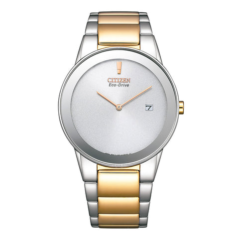 Citizen Eco-Drive Axiom White Dial Stainless Steel Bracelet Men's Watch - AU1064-85A - Buy Now at Sai Creations Watches