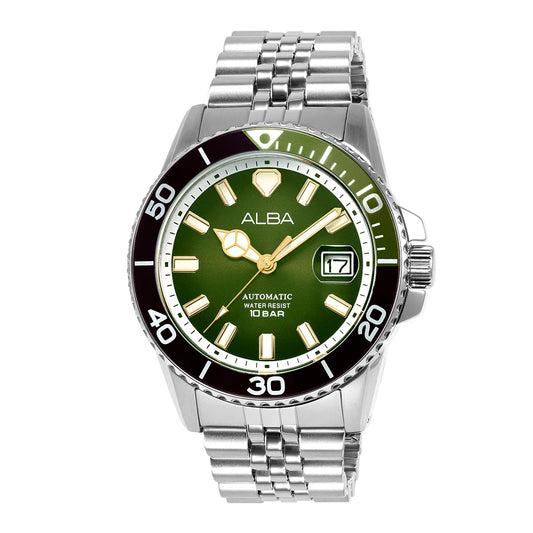 ALBA Dark Olive Dial  Stainless Steel Analog Men's Watch AU4047X1