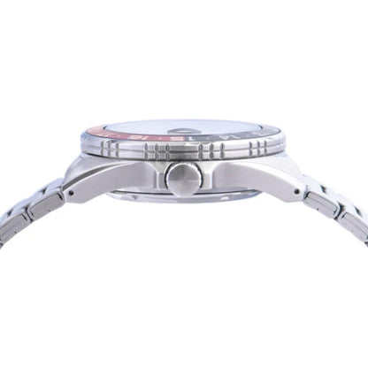 Close-up of a silver watch with a white background