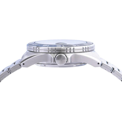 Close-up of a silver watch on a white background