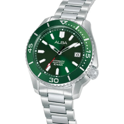 ALBA Ocean Sport green Sunray Dial Automatic Men's Watch AU4087X1