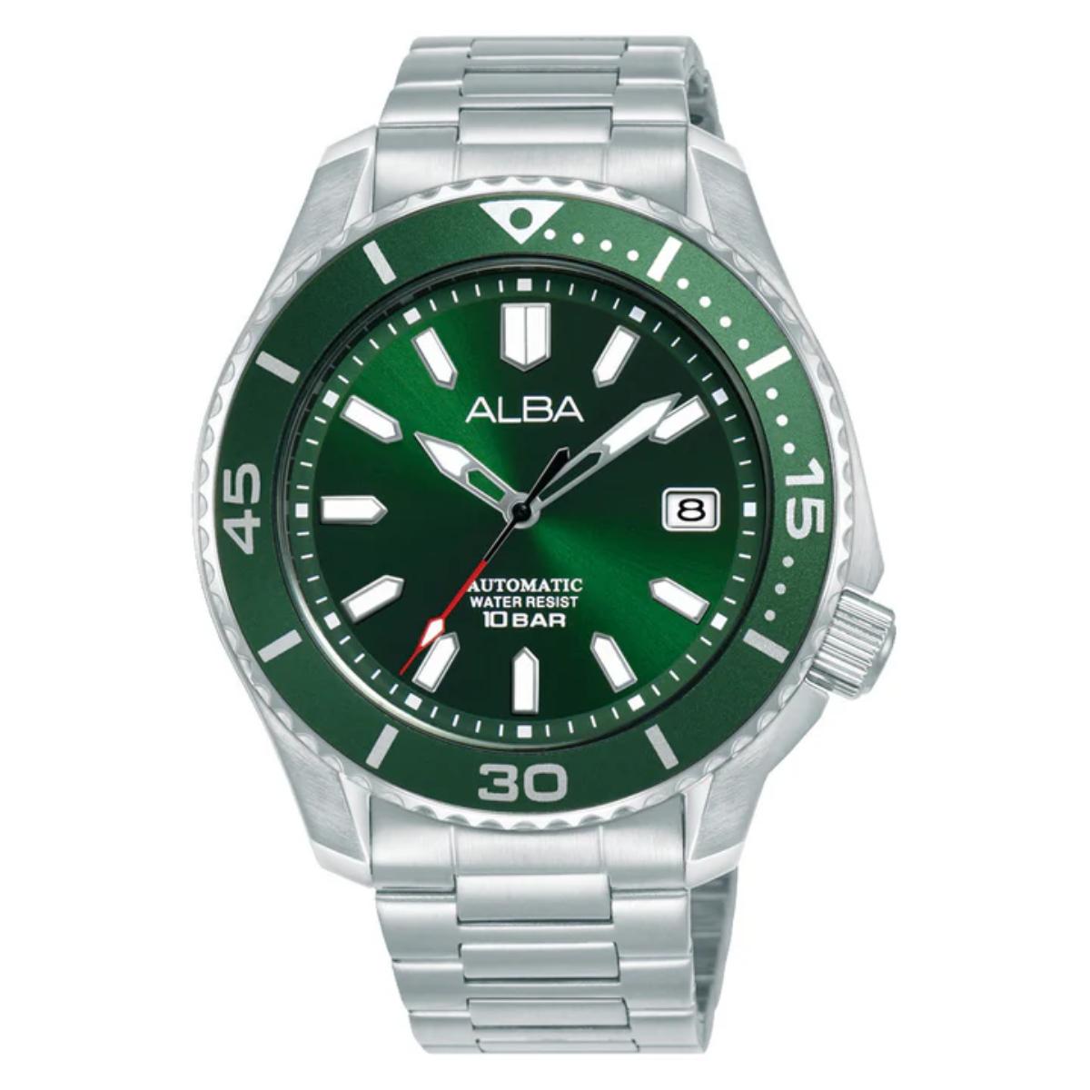 ALBA Ocean Sport green Sunray Dial Automatic Men's Watch AU4087X1