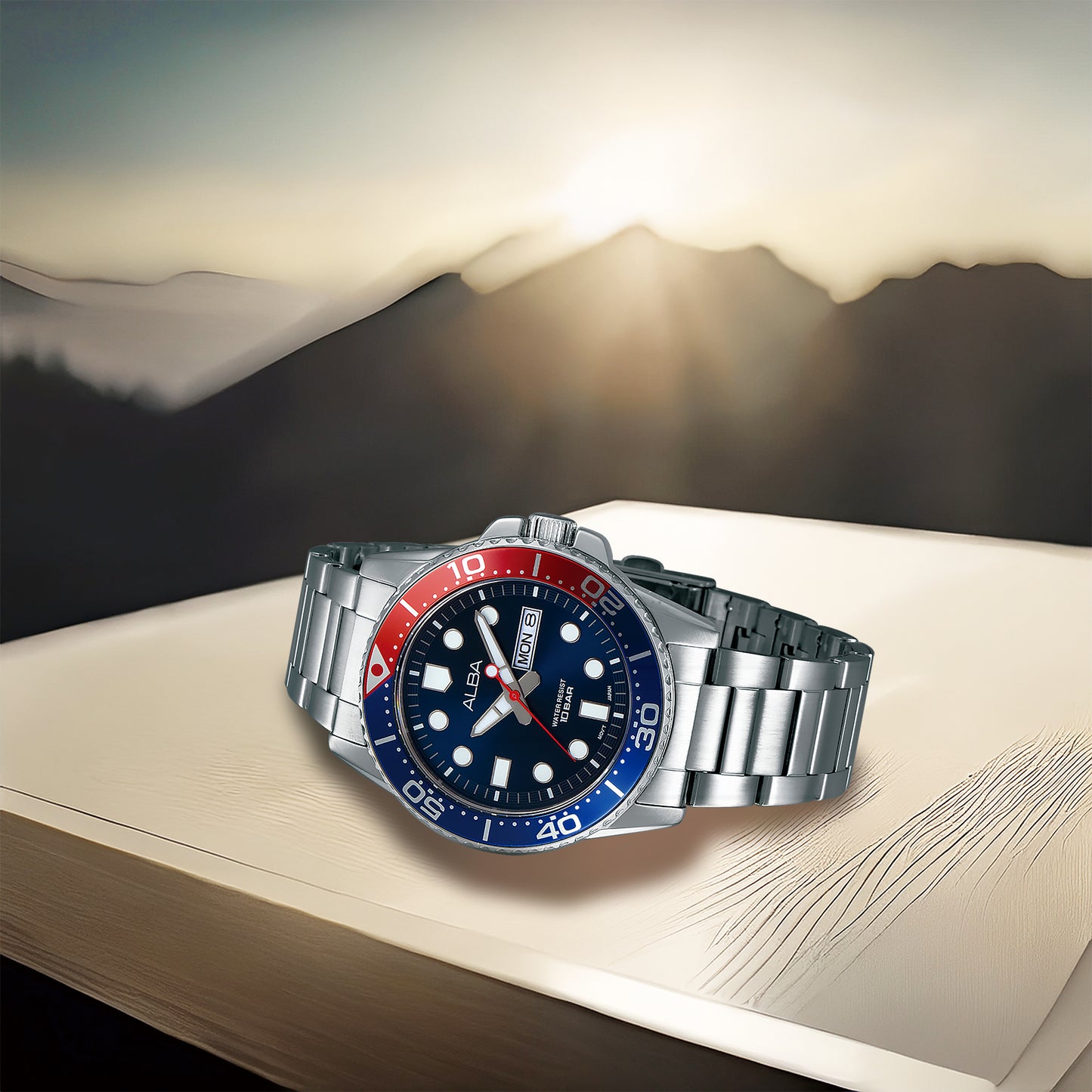 ALBA 42.5mm Blue Active Quartz Timepiece for Men AV3593X1