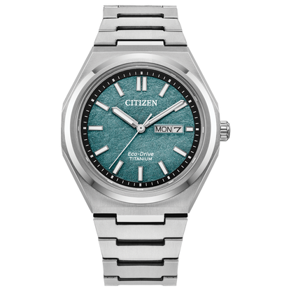 AW0130-85X Citizen | Green Dial Zenshin Three-hand Watch (Men)