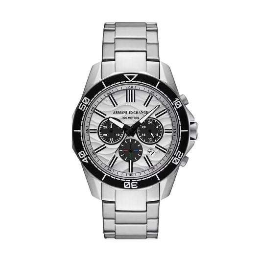 Armani Exchange Quartz Silver Dial Analog Chronograph Men's Watch AX1969