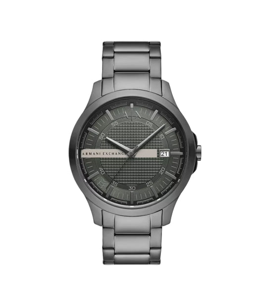 AX2455 Armani Exchange | Three-Hand Date Gunmetal Stainless Steel Watch