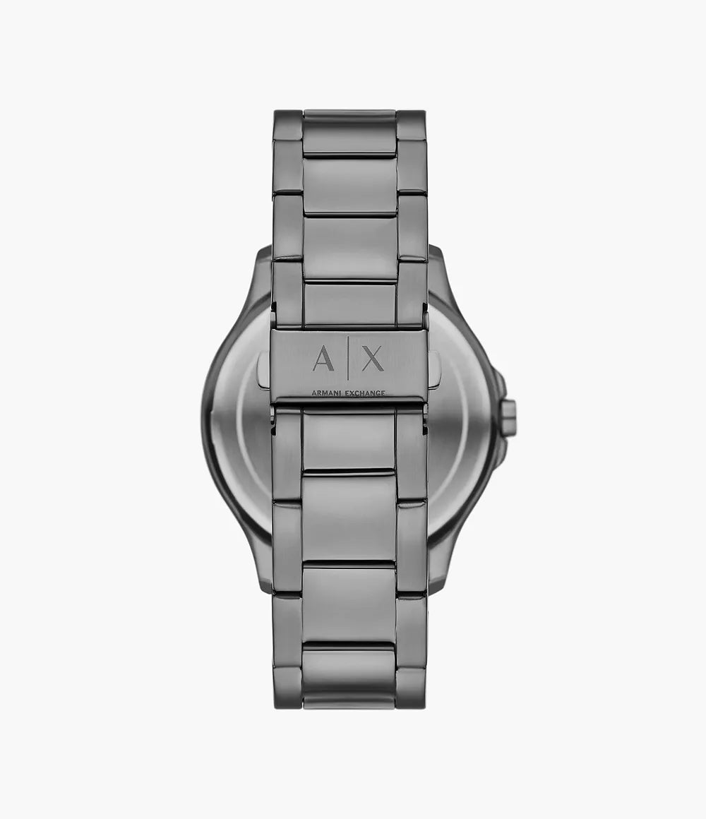 AX2455 Armani Exchange | Three-Hand Date Gunmetal Stainless Steel Watch