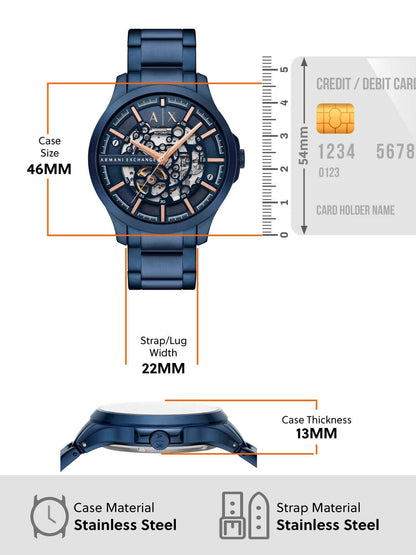 Armani Exchange Hampton Blue Dial Automatic Men's Watch AX2457