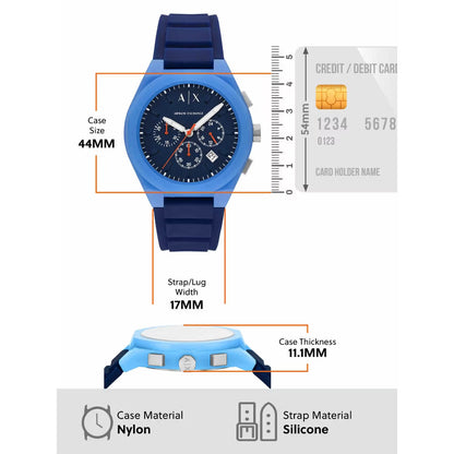 Armani Exchange Sync Analog Blue Dial Chronograph Men's Watch AX4170