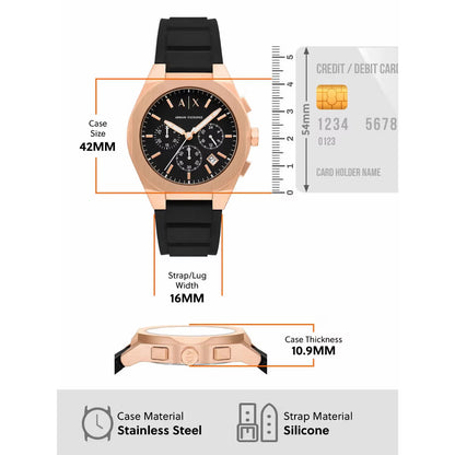 Armani Exchange Sync Quartz Black Dial Chronograph Analog Men's Watch AX4190