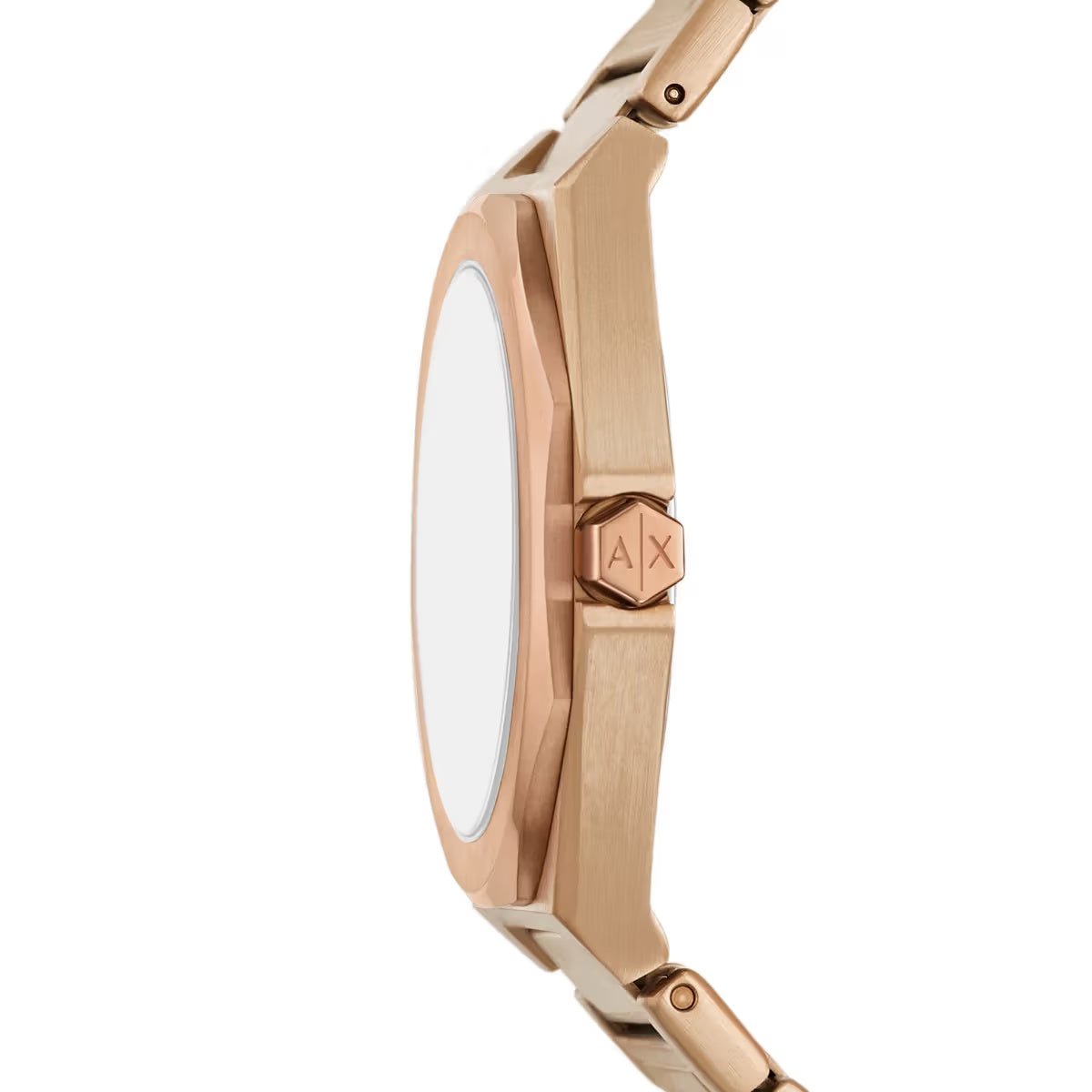 Armani Exchange Quartz Beige Gold Dial Analog Stainless Steel Women Watch AX4616