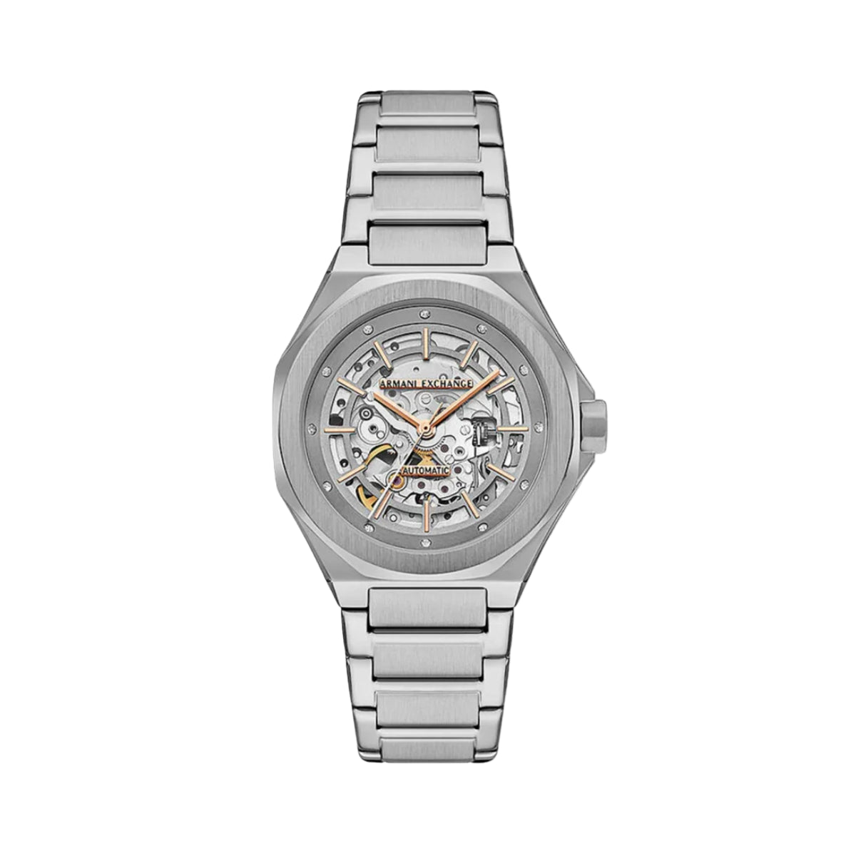 Armani Exchange Automatic Silver Dial Analog Women Watch AX4618