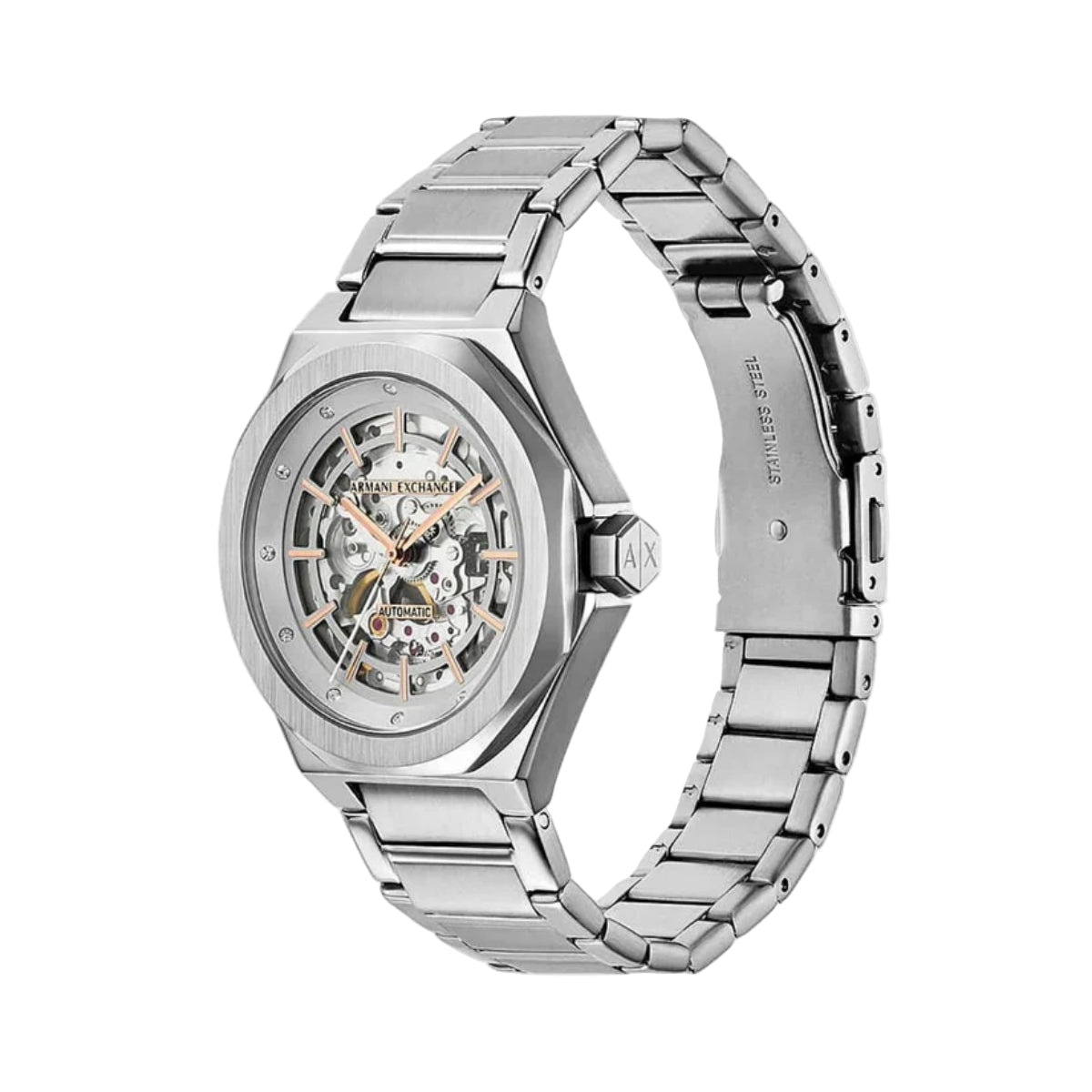Armani Exchange Automatic Silver Dial Analog Women Watch AX4618